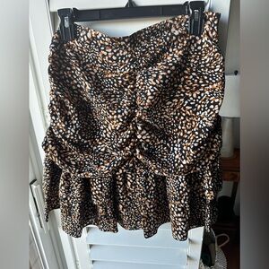 BCBGeneration Black and Orange Mini Skirt